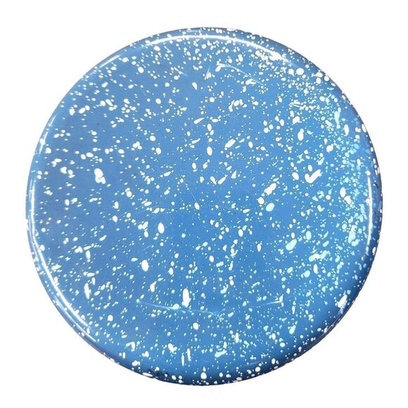 Vintage Blue Enamelware Graniteware Cream Milk Can, Perfect Canister Size - Picture 9 of 12